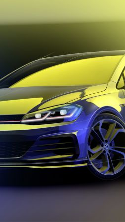 Volkswagen Golf GTI TCR Concept, 2018 Cars, 4K (vertical)