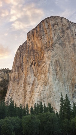 El Capitan, 5k, 4k wallpaper, 8k, forest, OSX, apple, mountains, sunset (vertical)