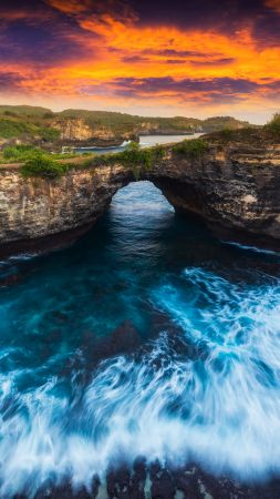 Coast, Rock, 4K (vertical)