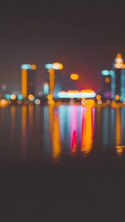 Blur, Bokeh, City, Night, 4K, 6K (vertical)