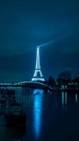 Eiffel Tower, France, Paris, 4K, 5K (vertical)