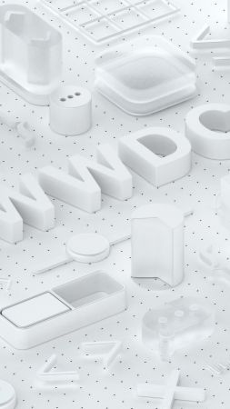 WWDC 2018, White, 3D, 4K (vertical)