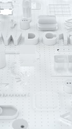 WWDC 2018, White, 3D, 4K (vertical)