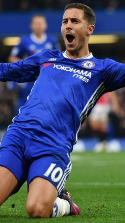 Eden Hazard, Chelsea, soccer, 4K (vertical)