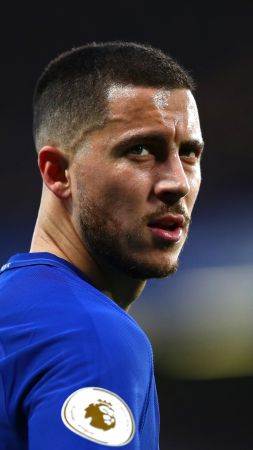 Eden Hazard, Chelsea, soccer, 4K (vertical)