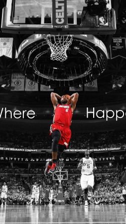 LeBron James, NBA, Miami Heat, basketball, 4K (vertical)