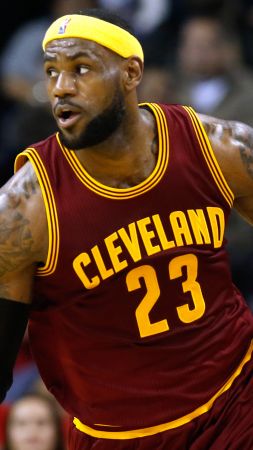 LeBron James, NBA, Cleveland Cavaliers, basketball, 4K (vertical)