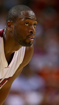 Dwyane Wade, Miami Heat, NBA, basketball, 4K (vertical)