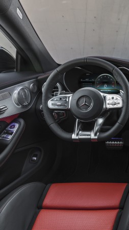 Mercedes-Benz C63 S AMG Coupe, 2019 Cars, 4K (vertical)