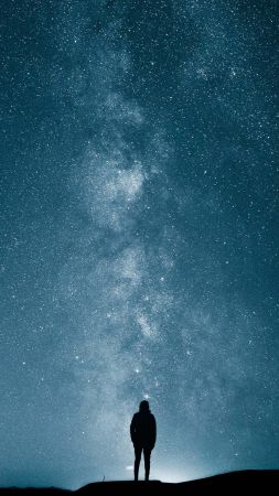 milky way, stars, 4K (vertical)