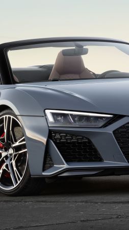 Audi R8 V10 Spyder, 2019 Cars, 4K (vertical)