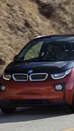 BMW i3, hybrid, REx, MCV, carbon, city car, BMW, Project I, road, red (vertical)