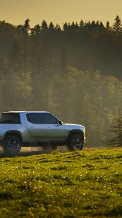 Rivian R1T, SUV, electric cars, 4K (vertical)