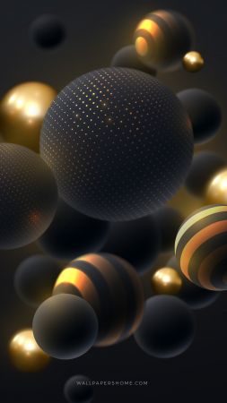 abstract, 3D, colorful, pearls, 8k (vertical)