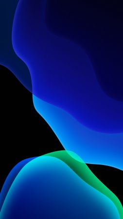 iOS 13, iPadOS, abstract, dark, WWDC 2019, 4K (vertical)