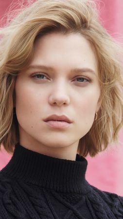 Lea Seydoux, blonde, 4K (vertical)