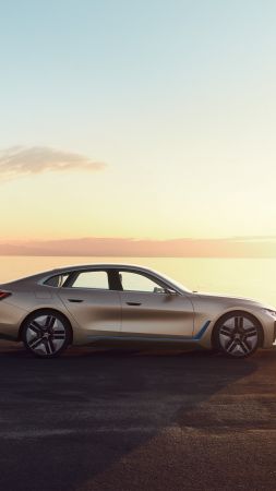 BMW i4, 2021 cars, electric cars, 4K (vertical)