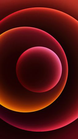 iPhone 12, red, abstract, Apple October 2020 Event, 4K (vertical)