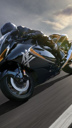 Suzuki Hayabusa, 2021 bikes, 4K (vertical)