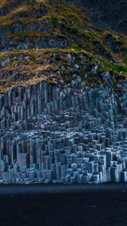 rocks, dark, mountains, 8K (vertical)