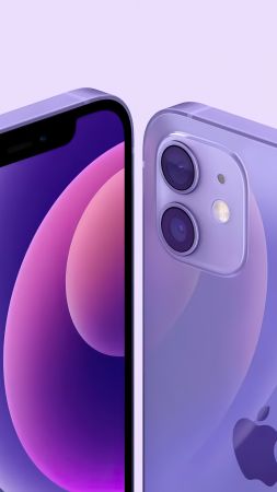 iPhone 12, purple, iPhone 12 Mini, Apple April 2021 Event, 4K (vertical)