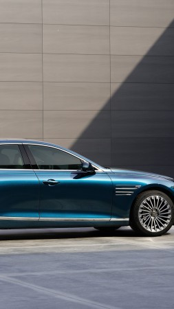 Genesis Electrified G80, 2021 cars, electric cars, 4K (vertical)