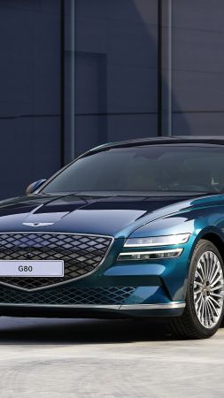 Genesis Electrified G80, 2021 cars, electric cars, 4K (vertical)