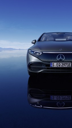 Mercedes-Benz EQS 450+, Auto Shanghai 2021, 2021 cars, electric cars, luxury cars, 4K (vertical)