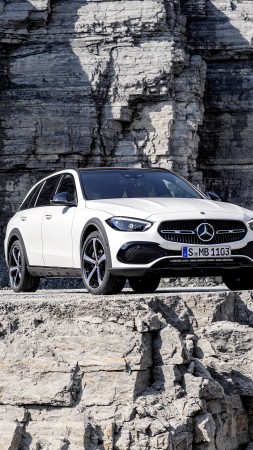 Mercedes-Benz C 300 All-Terrain, Munich Motor Show 2021, 2021 cars, 4K (vertical)