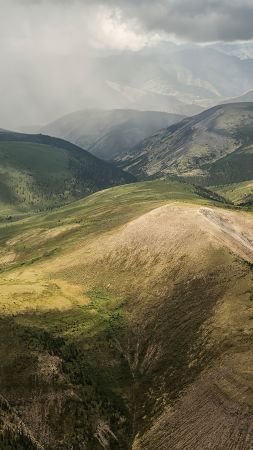 Nahanni National Park Reserve, Northwest Territories, Canada, mountains, clouds, 4K (vertical)