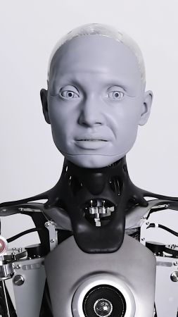 Ameca Humanoid, CES 2022, robot, 4K (vertical)