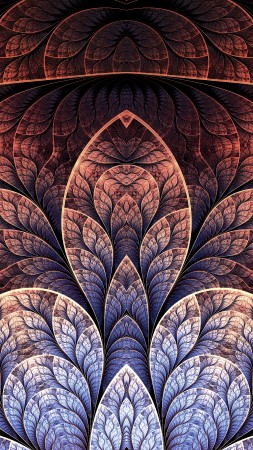 pattern, 4k, 5k wallpaper, leaf, brown, background (vertical)