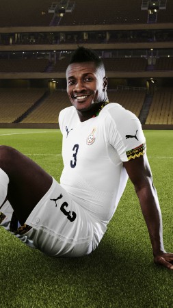 Football, Asamoah Gyan, soccer, Al Ain, Ghanaian national team, footballer, Striker (vertical)