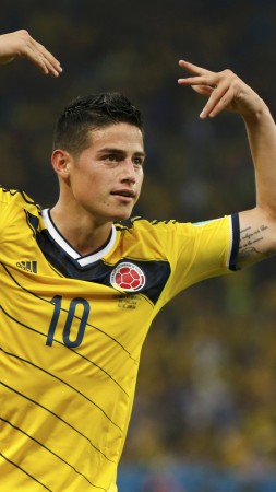 Football, James Rodríguez, The best players 2015, FIFA World Cup, Real Madrid, footballer, James David Rodríguez Rubio (vertical)