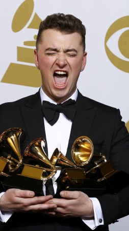 Sam Smith, Most Popular Celebs in 2015, Grammys 2015 Best Celebrity, Stay With Me, Record of the Year, Song of the Year, Best New Artist, singer, songwriter (vertical)