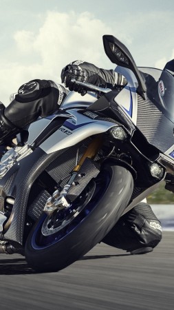 Yamaha YZF-R1, motorcycle, racing, sport, bike (vertical)