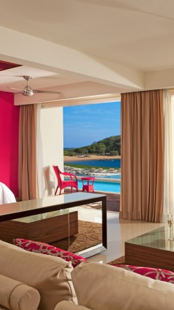 Secrets Huatulco Resort And Spa, Best Hotels of 2015, tourism, travel, resort, vacation, bed, sea, ocean, pink (vertical)