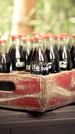 Coca-Cola, drink, soda, box, vintage, retro (vertical)