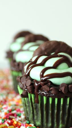 Cake, Saint Patrick's Day, green, chocolate (vertical)