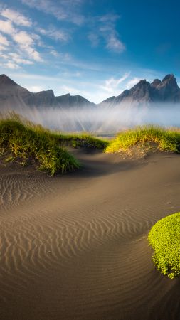 Reykjavik, 5k, 4k wallpaper, Iceland, mountain, sand (vertical)