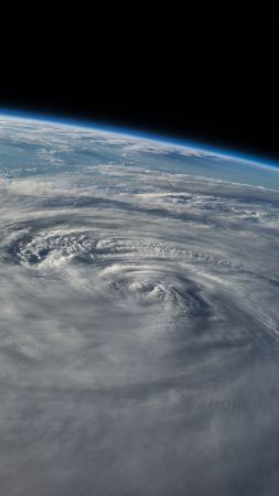 Earth, space, planet, clouds (vertical)