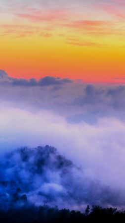 Alps, 5k, 4k wallpaper, 8k, France, sunset, clouds (vertical)