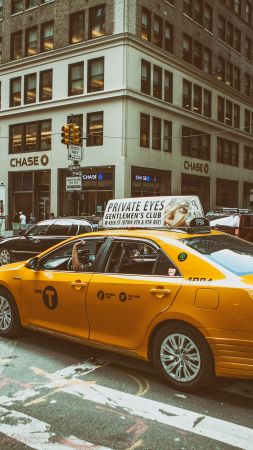 Midtown Manhattan, New York City, traffic, roads, cars, taxi (vertical)