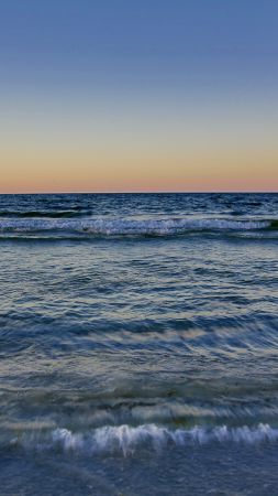 Baltic Sea, 4k, 5k wallpaper, 8k, Ostsee, sunset, waves (vertical)