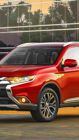 Mitsubishi Outlander, Hybrid, SUV, red (vertical)