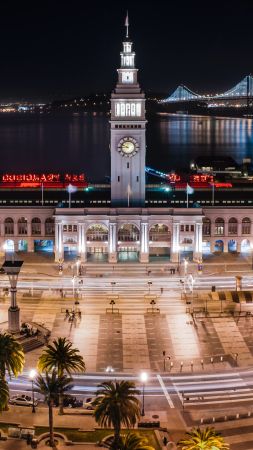 Ferry Building, San Francisco, California, USA, travel, tourism (vertical)