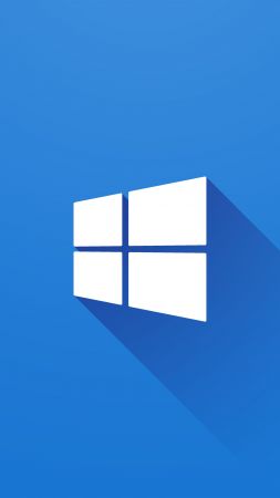 Windows 10, 4k, 5k wallpaper, Microsoft, blue (vertical)