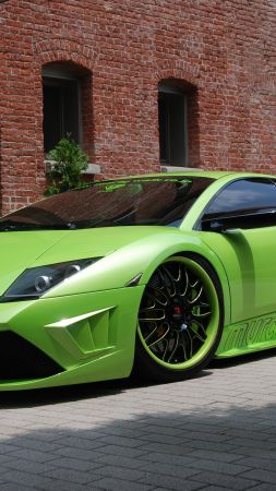 Lamborghini Murcielago, supercar, green, Frankfurt 2015 (vertical)