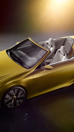 Lexus LF-C2, supercar, concept, gold, luxury cars, test drive (vertical)