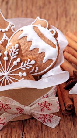 Christmas, New year, cookies, cinnamon (vertical)